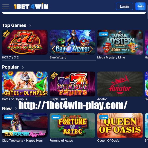 Top jogos do cassino 1bet4win